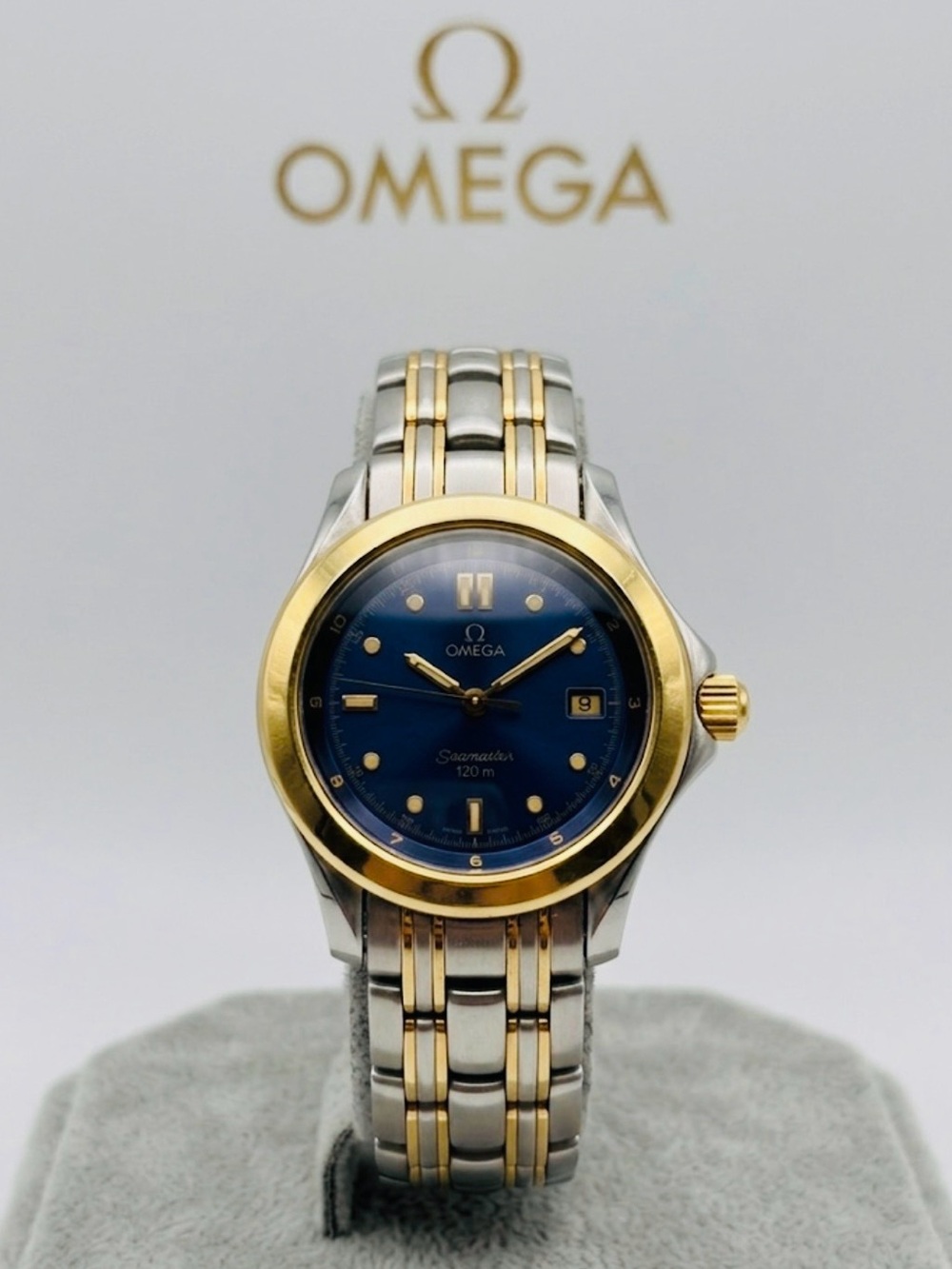 Omega Seamaster 120m Two-Tone Blue Wave Dial Ref. 2381.81.00 Vintage